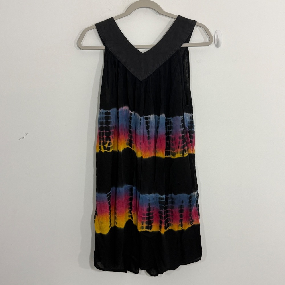 Belma Womens Dress Free Size Black Tie Dye Boho Hippie Beach Vacation - Picture 5 of 13